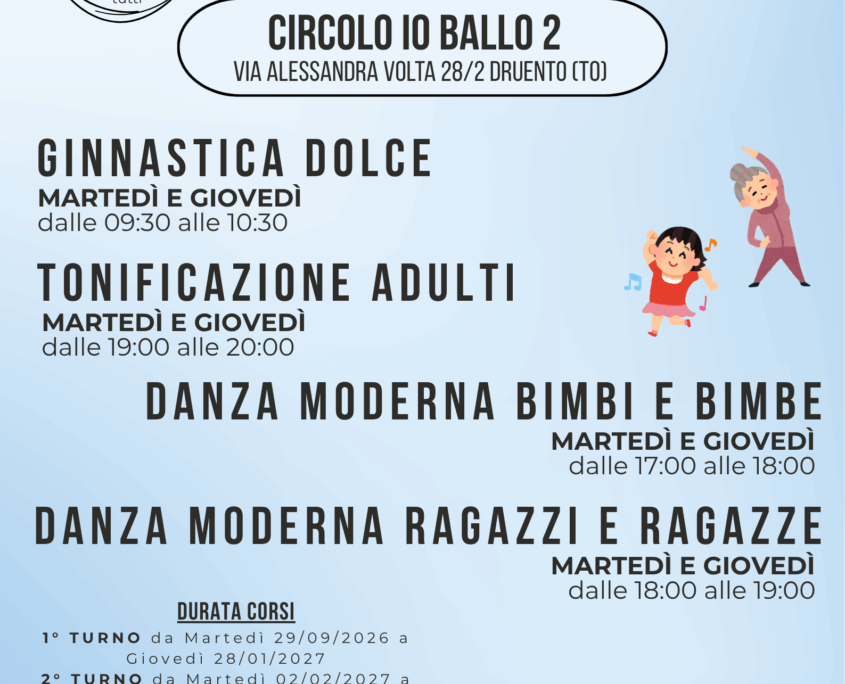 3_DRUENTO - GINNASTICA DOLCE, TONIFICAZIONE E MODERNA